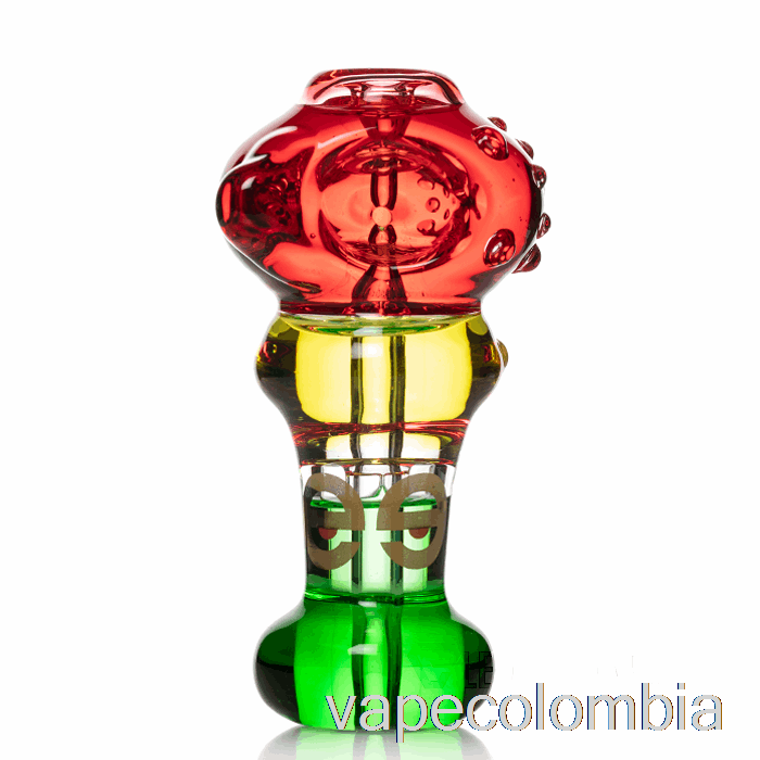 Vape Kit Completo Cheech Glass Triple Cuchara Congelable Pipa De Mano Rojo / Amarillo / Verde